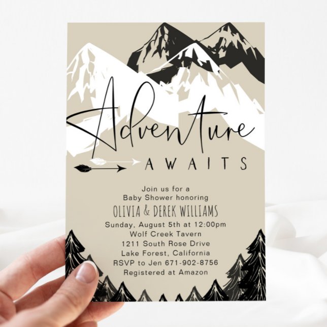 Invitación Adventure Awaits Baby Shower (Subido por el creador)