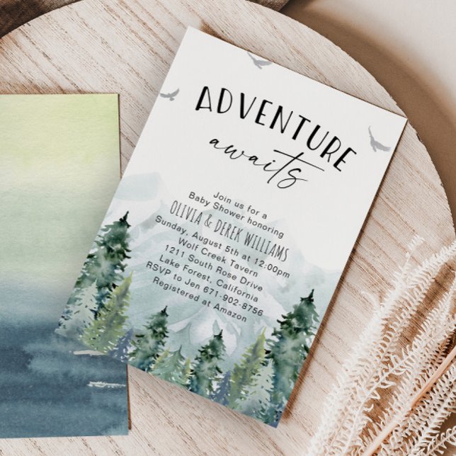 Invitación Adventure Awaits Baby Shower (Subido por el creador)