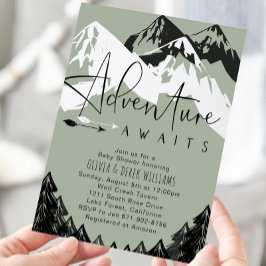 Invitación Adventure Awaits Baby Shower
