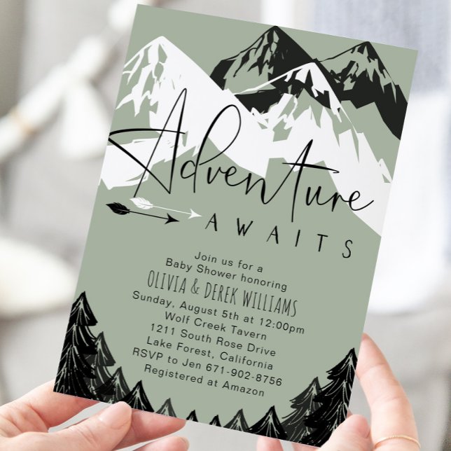 Invitación Adventure Awaits Baby Shower (Subido por el creador)