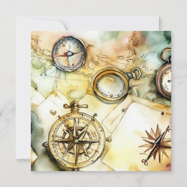 Invitación Adventure Awaits: Discovery Edition, un Baby Showe (Anverso)