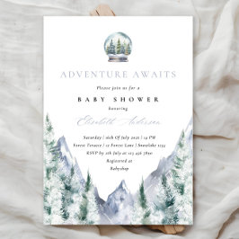 Invitación Adventure Awaits Forest Baby Shower