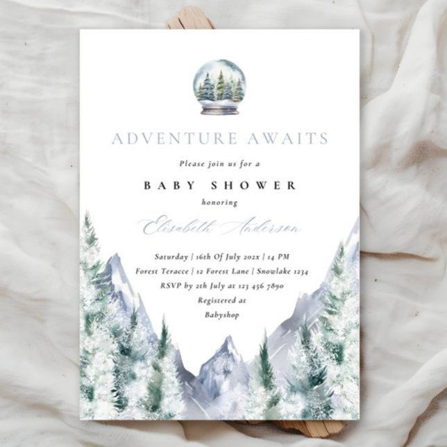 Invitación Adventure Awaits Forest Baby Shower (Subido por el creador)