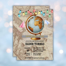 Adventure Awaits World Map Baby Shower