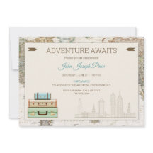 Adventure Awaits World Travel Map Modern