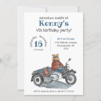 Adventure Awath Bears Motorcycle Kids Birthday