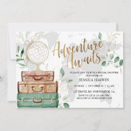 Invitación Adventure Awath Bridal Shower, 