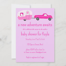 Invitación Adventure Awath Cute Truck & Trailer BABY SHOWER