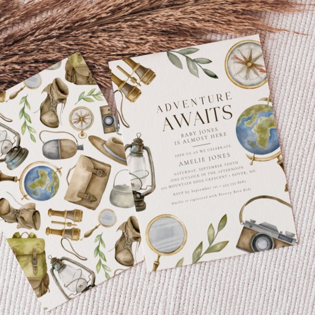 Invitación Adventure Awath Gender Neutral Baby Shower (Available for print & instant digital download!)