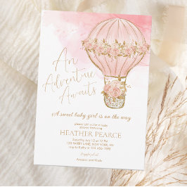 Invitación Adventure Awath Hot Air Balloon Baby Shower