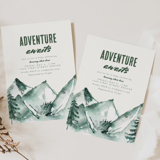 Invitación Adventure Awath Outdoor Baby Shower Invitation (Subido por el creador)