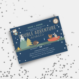Invitación Adventure Awath Woodland Boy Adopción Baby Shower