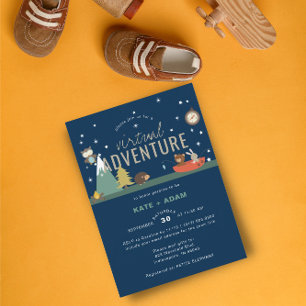 Invitación Adventure Awath Woodland Boy Virtual Baby Shower