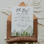 Invitación Adventure Baby Shower | Árboles acuarelas<br><div class="desc">Invitación de Baby Shower de aventura. ¡Listo para ser personalizado por usted!</div>