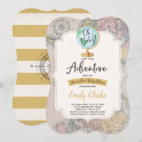 Adventure empieza con la ducha de mapas de invitac