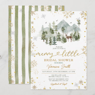 Invitación Adventure Merry Little Christmas Bridal Shower