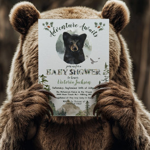Invitación Adventure Woodland Baby Bear Forest Baby Shower