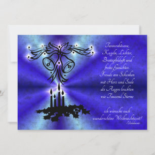 Invitación Adviento, Magia de Navidad en Azul
