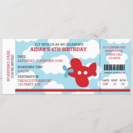 Invitación Aeroplano del boleto del documento de embarque del