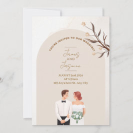 Invitación Aesthetic classy wedding invitation
