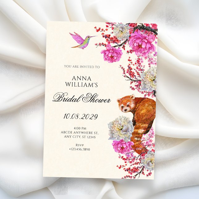 Invitación Aesthetic flora fauna spring bridal shower (Subido por el creador)