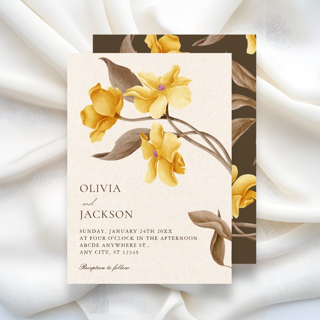 Invitación Aesthetic floral minimalist elegant wedding (Subido por el creador)