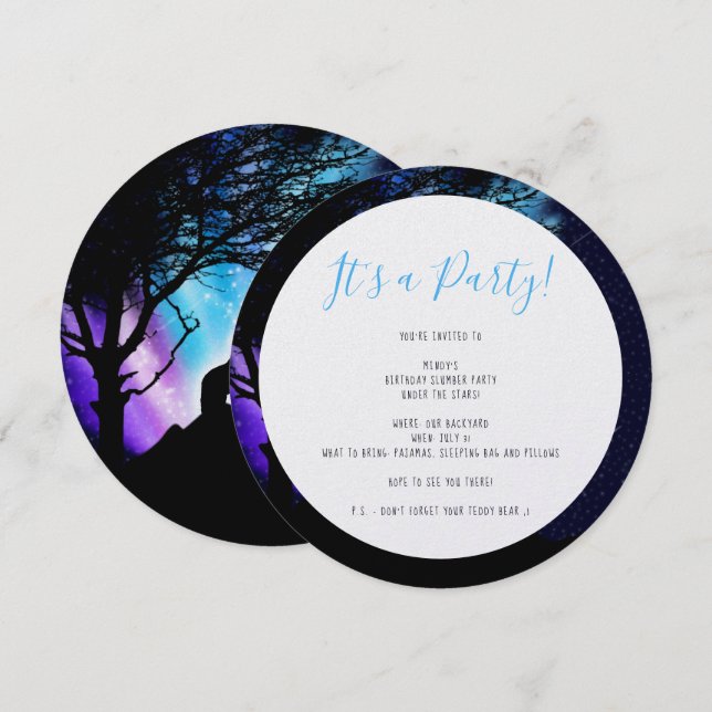 Invitación Afeite nocturno (Anverso / Reverso)