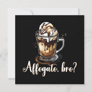 Invitación Affogato, hermano, postre de café italiano gracios