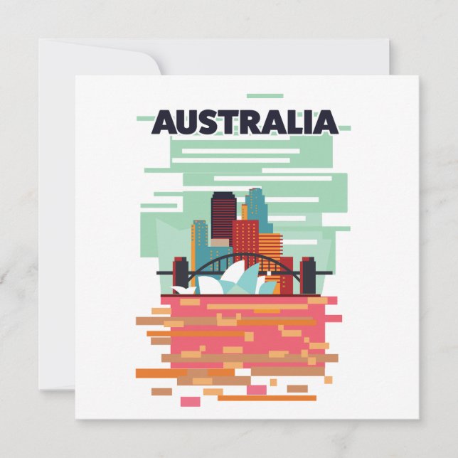 Invitación Afiche de Australia Travel (Anverso)