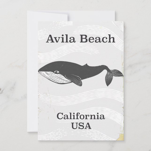 Invitación Afiche de Avila Beach California Travel (Reverso)