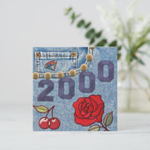 Afiche de época 2000 Cumpleaños o Reunión