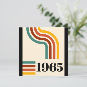 Invitación Afiche de época de la franja retro de 1965