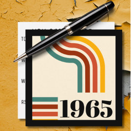 Invitación Afiche de época de la franja retro de 1965