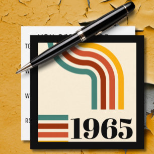 Invitación Afiche de época de la franja retro de 1965