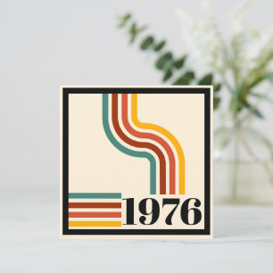Invitación Afiche de época de la franja retro de 1976