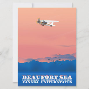 Invitación Afiche de viaje de Beaufort Sea Canada