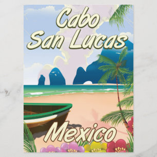 Invitación Afiche de viaje de Cabo San Lucas México