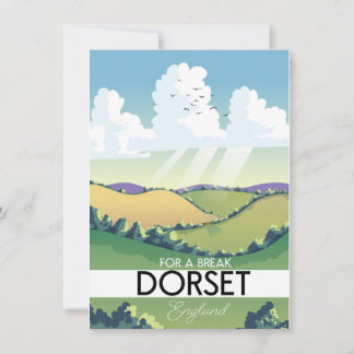 Invitación Afiche de viaje de Dorset England