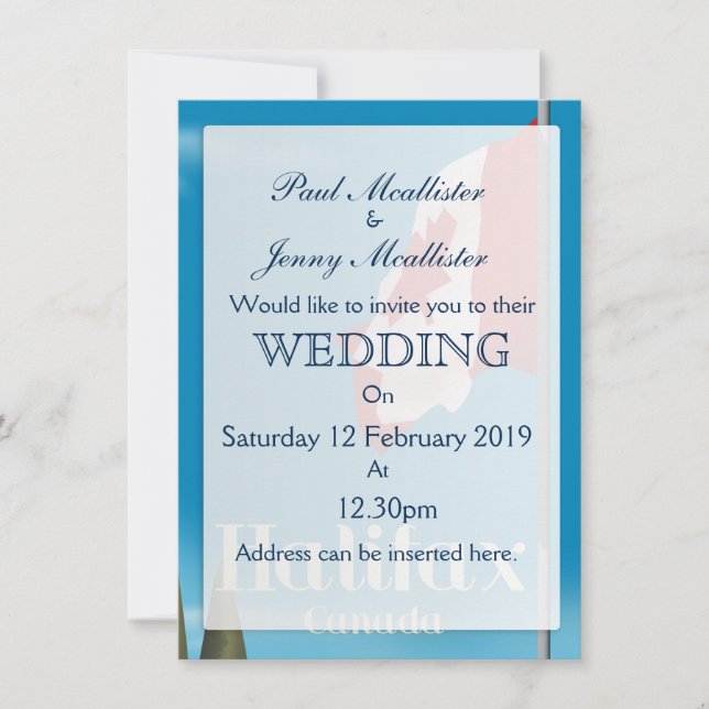 Invitación Afiche de viaje de Halifax Canada (Anverso)