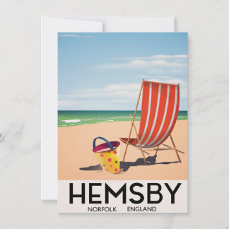 Invitación Afiche de viaje de Hemsby Norfolk