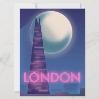 Invitación Afiche de viaje de Neon London