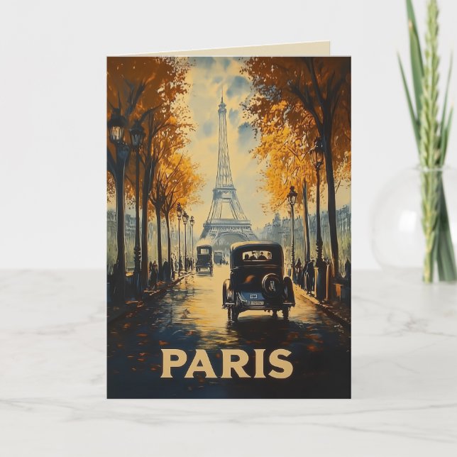 Invitación Afiche de viaje de París de los años 30 (Anverso)