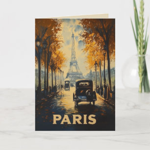 Invitación Afiche de viaje de París de los años 30