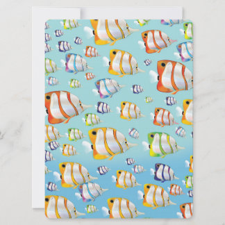 Invitación Afiche de viaje de peces tropicales de Australia