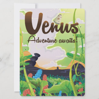 Invitación Afiche de viaje de Venus Adventure