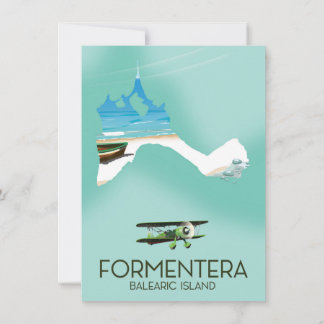 Invitación Afiche de viaje del Mapa de Islas Baleares de Form