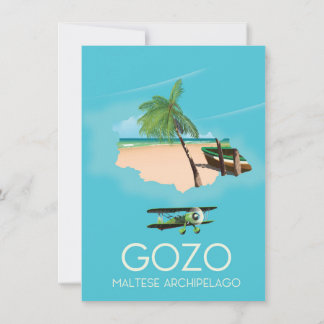 Invitación Afiche de viaje en el Mapa del archipiélago maltés