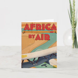 Invitación Afiche de viajes de África por aire