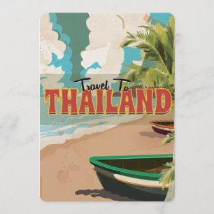 Invitación Afiche de viajes de Boda de Tailandia