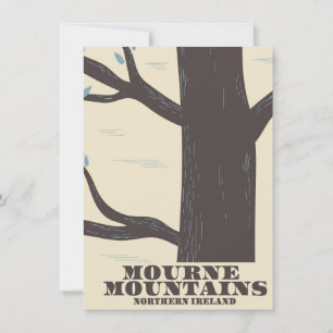 Invitación afiche de viajes de las montañas de los alrededore